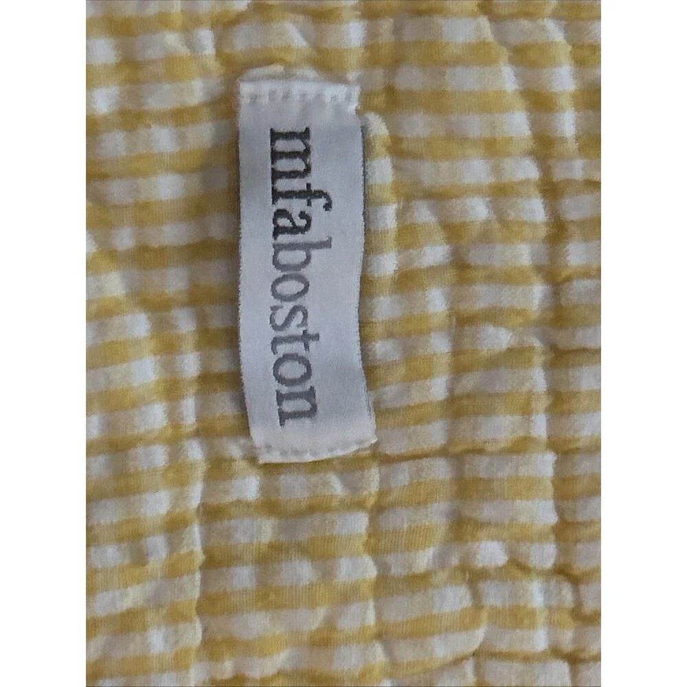 Vtg Barnyard Baby Quilt Crib Size Chickens Duck Cow Gingham And Crib Dust Ruffle